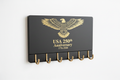 Modern Black American Eagle 250th Anniversary Car Key Holder with 5 gold hooks and gold-engraved American flag