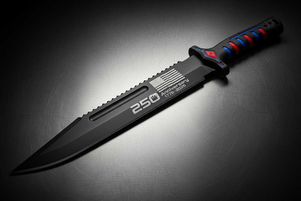Modern Tactical 250th Anniversary Sword with American flag engraving