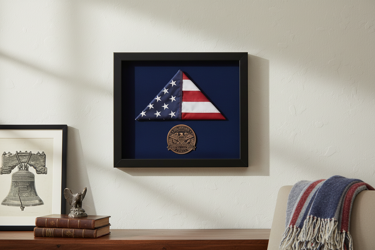 Modern Black American Flag 250th Anniversary Photo Frame - lifestyle setting