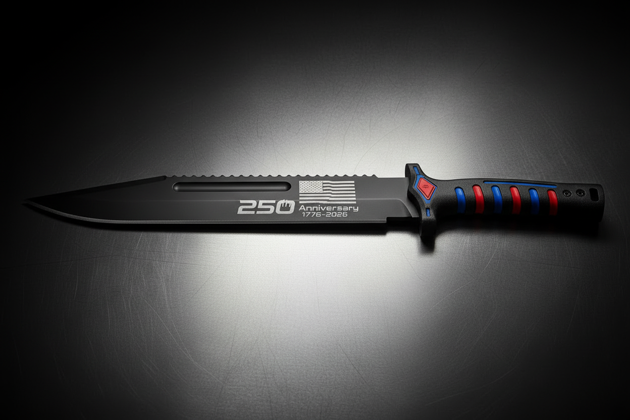 Modern/Tactical 250th Anniversary Sword - side angle view