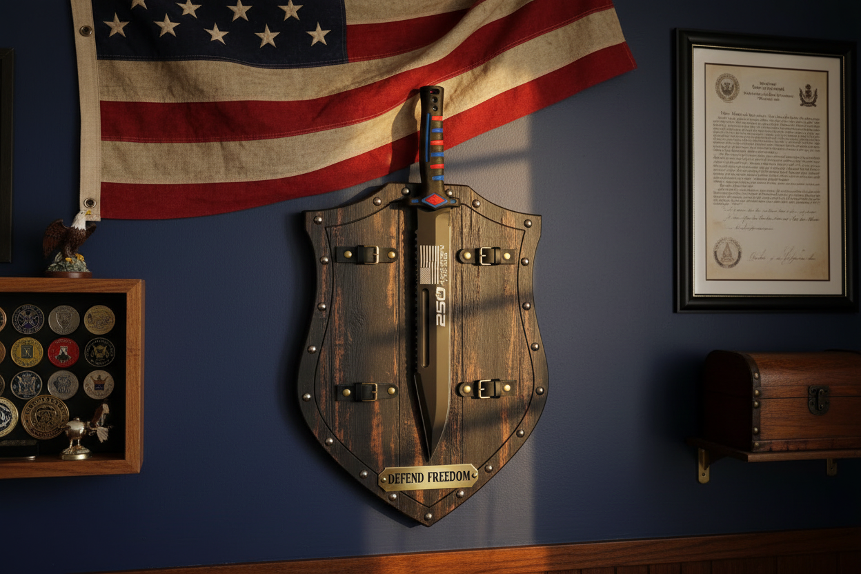 Modern/Tactical 250th Anniversary Sword - wall display lifestyle